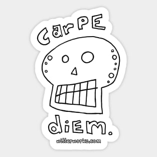 Carpe Diem Skull Sticker